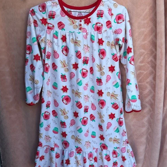 Christmas/Holiday Nightgown Girls 8/10 - Picture 1 of 3